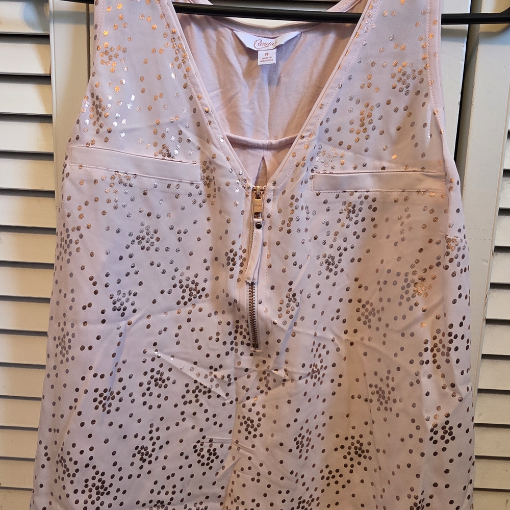 Candie's Light Pink Top with Metallic Accents